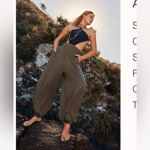Free People Ali Pants - Deep Olive